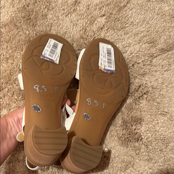 NWT DANSKO White Sandals 39 8.5 womens buckle straps Tansy block heel leather - Picture 10 of 14